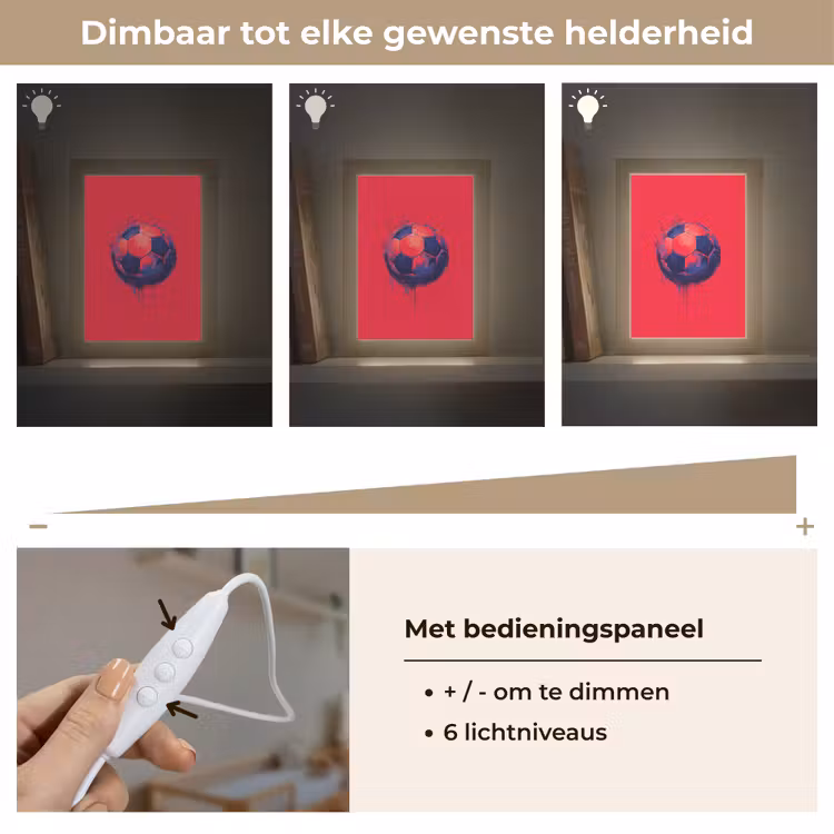 Nachtlampje - Rood - Voetbal - Abstract - Verfspatten — 6