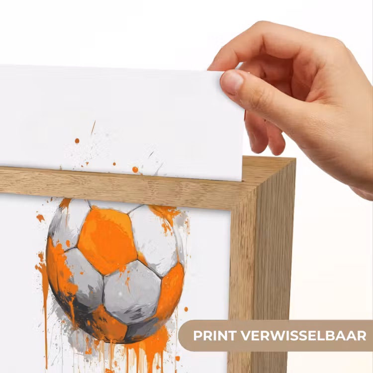 Nachtlampje - Voetbal - Abstract - Oranje - Verfspatten — 4