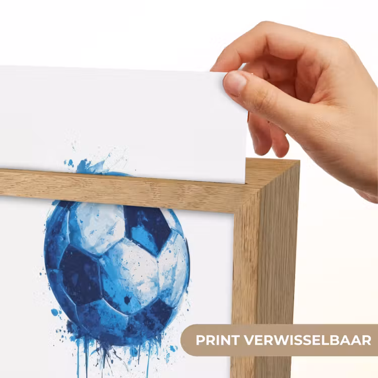 Nachtlampje - Voetbal - Blauw - Inkt - Spatten — 4