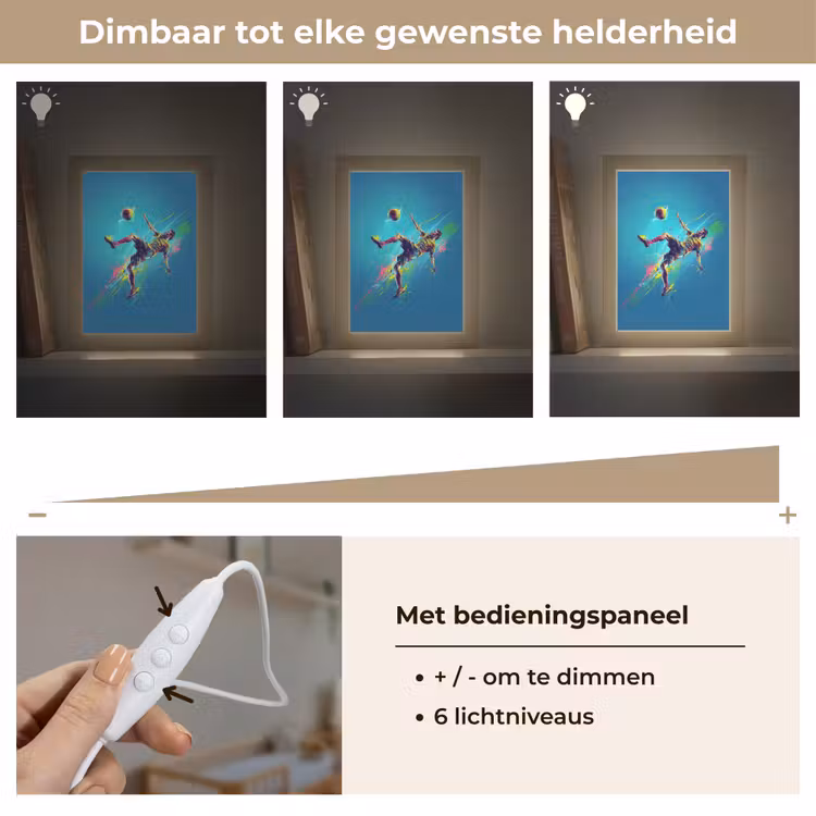 Nachtlampje - Voetballer - Verfspatten - Kleurrijk - Bal — 6