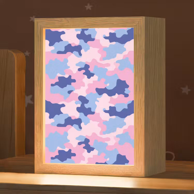 Nachtlampje - Camouflage - Patroon - Donkerblauw — 1