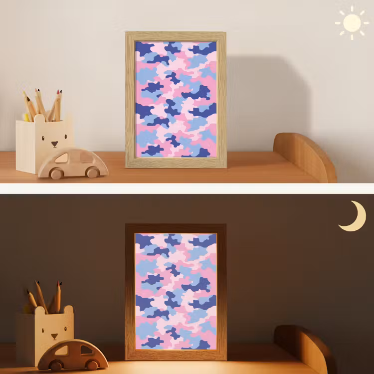Nachtlampje - Camouflage - Patroon - Donkerblauw — 5