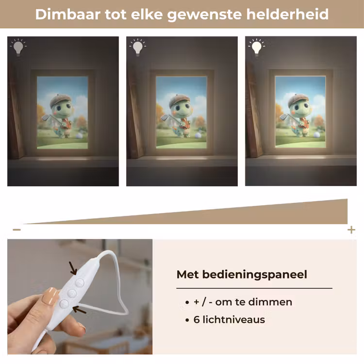 Nachtlampje - Cartoon - Dino - Groen - Golven — 6