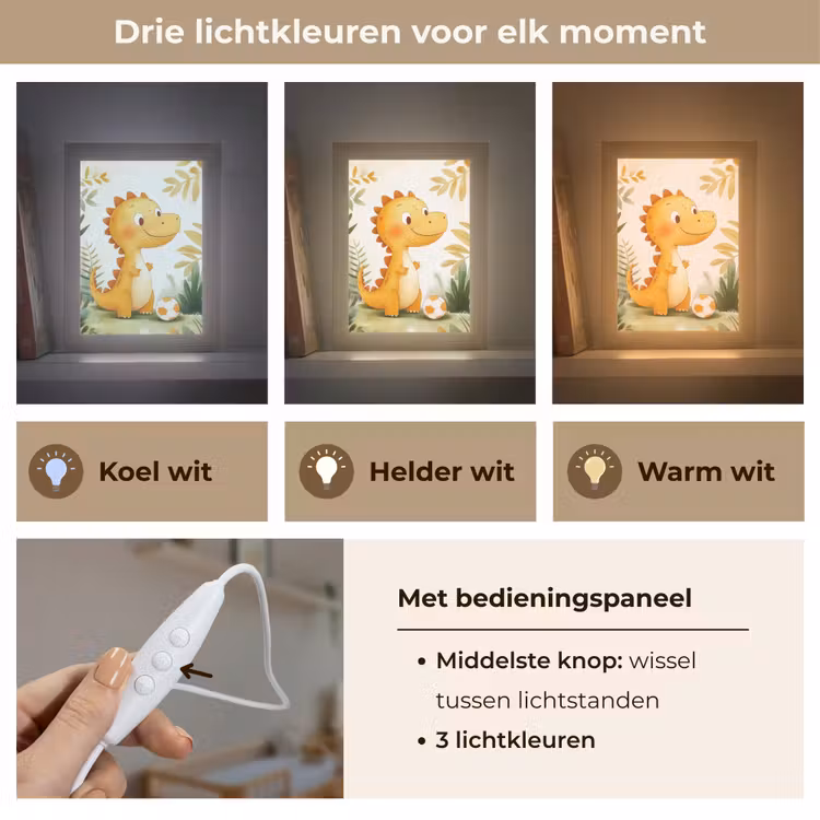 Nachtlampje - Dino - Voetbal - Oranje — 7