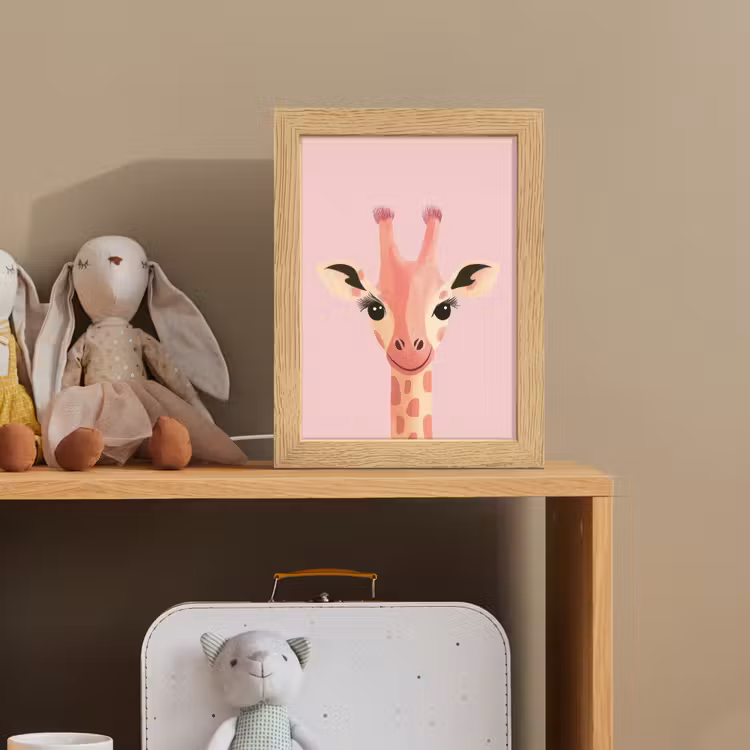 Nachtlampje - Giraffe - Illustratie - Roze — 3