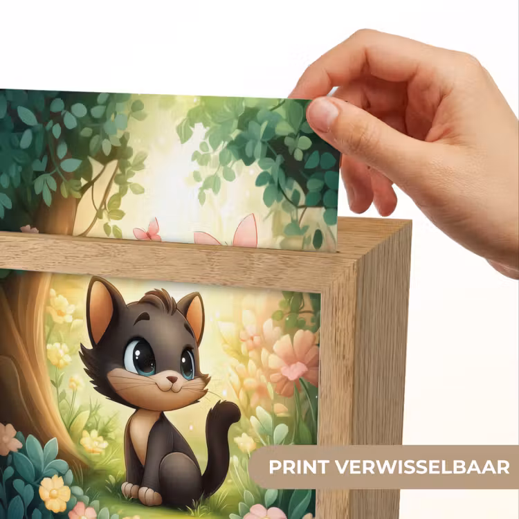 Nachtlampje - Kat - Zwart - Bos - Vlinders — 4