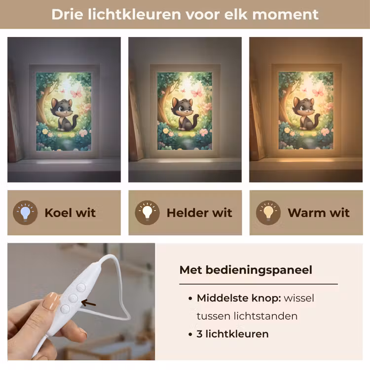 Nachtlampje - Kat - Zwart - Bos - Vlinders — 7