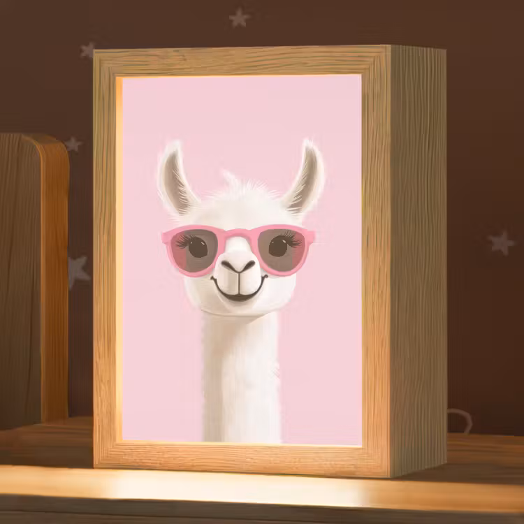 Nachtlampje - Lama - Zonnebril - Roze — 1