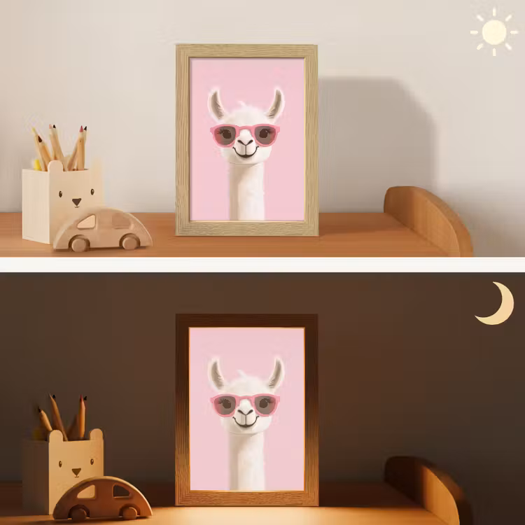 Nachtlampje - Lama - Zonnebril - Roze — 5