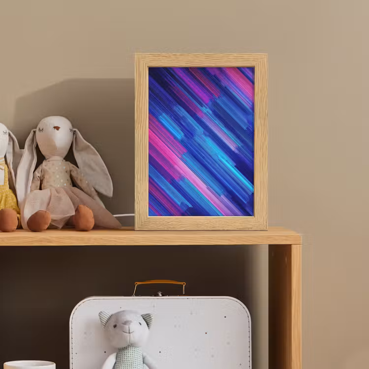 Nachtlampje - Lijnen - Abstract - Patroon - Donkerblauw — 3