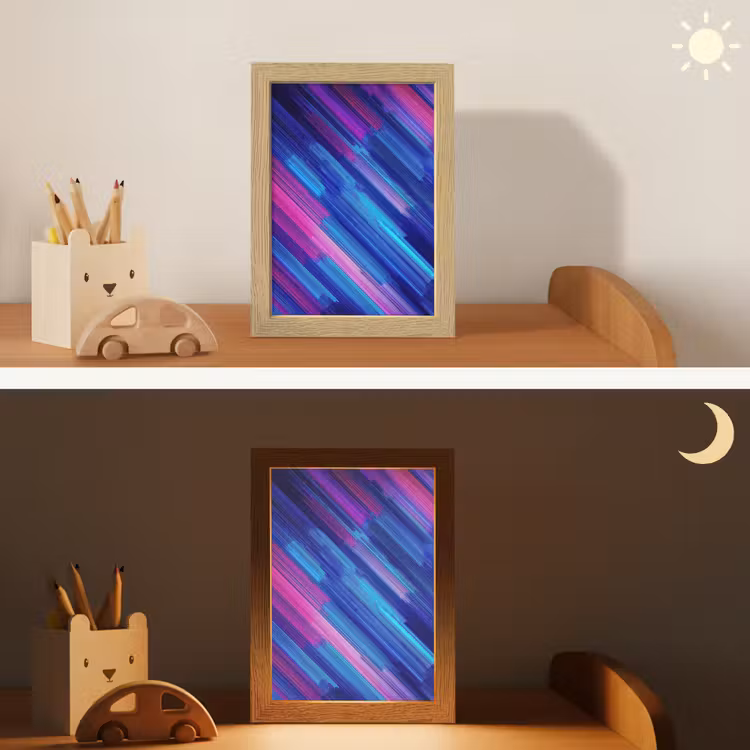 Nachtlampje - Lijnen - Abstract - Patroon - Donkerblauw — 5