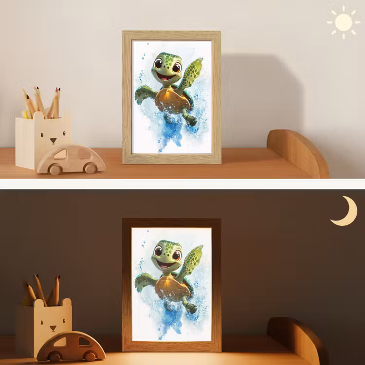 Nachtlampje - Schildpad - Cartoon - Water - Groen — 5