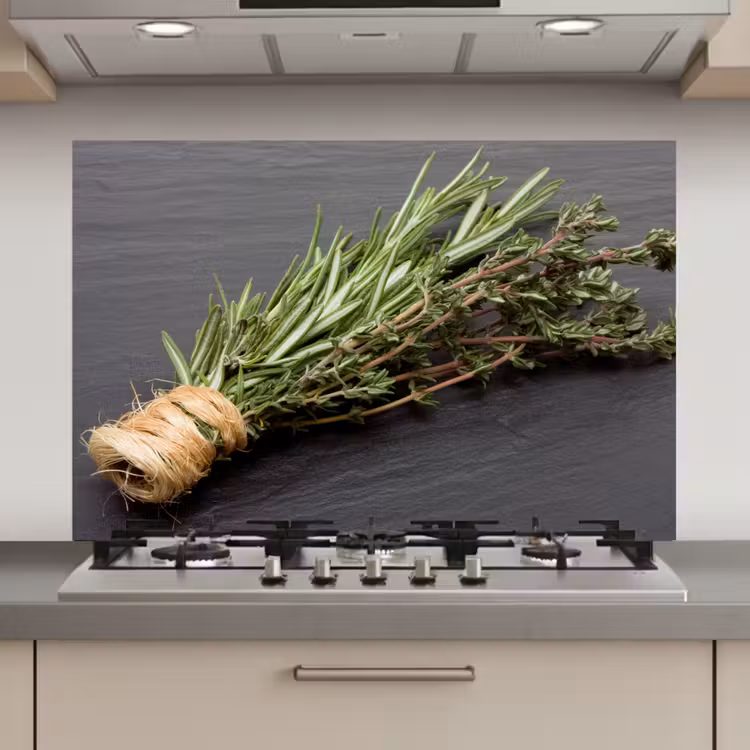 Spatscherm keuken - Kruidentuil Elegantie — 1