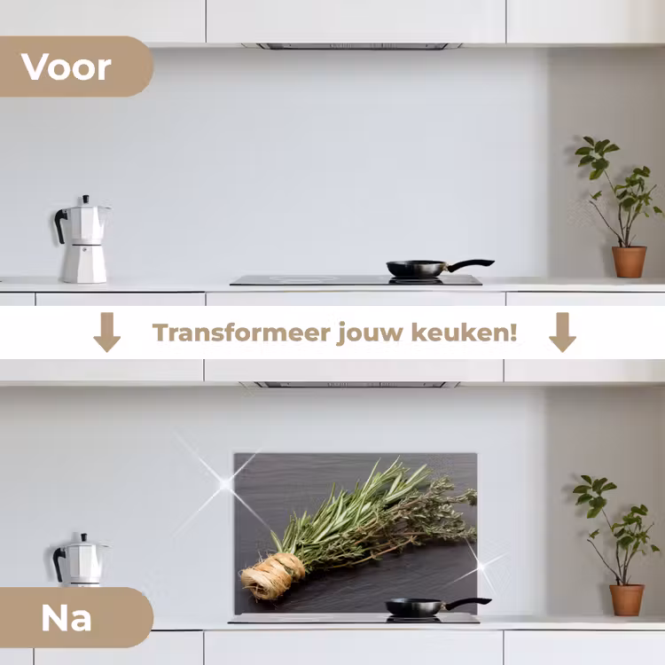 Spatscherm keuken - Kruidentuil Elegantie — 3