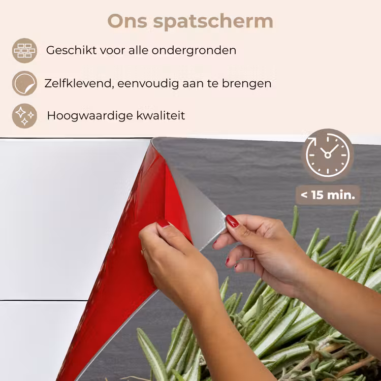 Spatscherm keuken - Kruidentuil Elegantie — 4