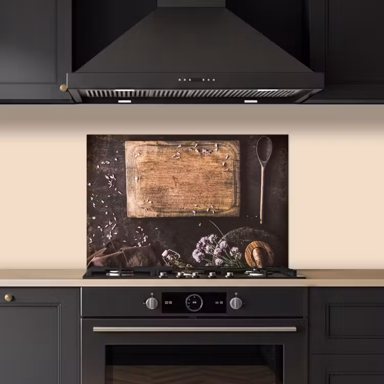 Spatscherm keuken - Stilleven met Snijplank — 2