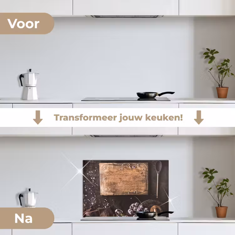Spatscherm keuken - Stilleven met Snijplank — 3