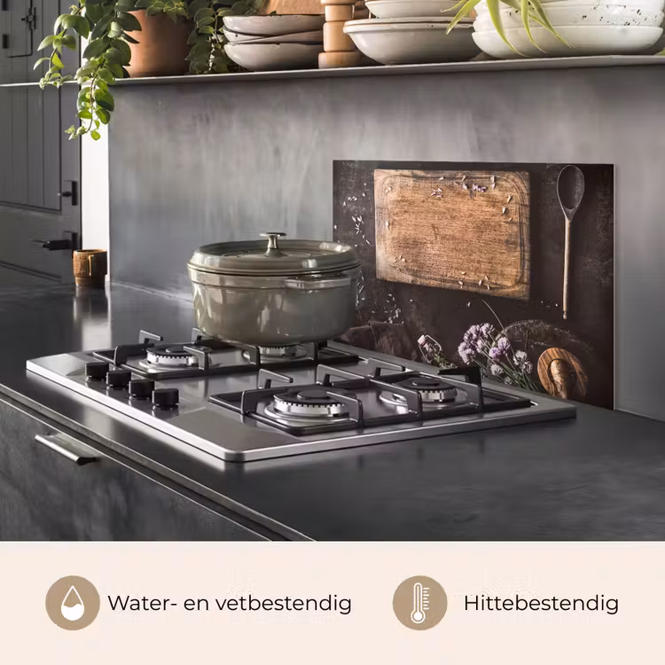 Spatscherm keuken - Stilleven met Snijplank — 7