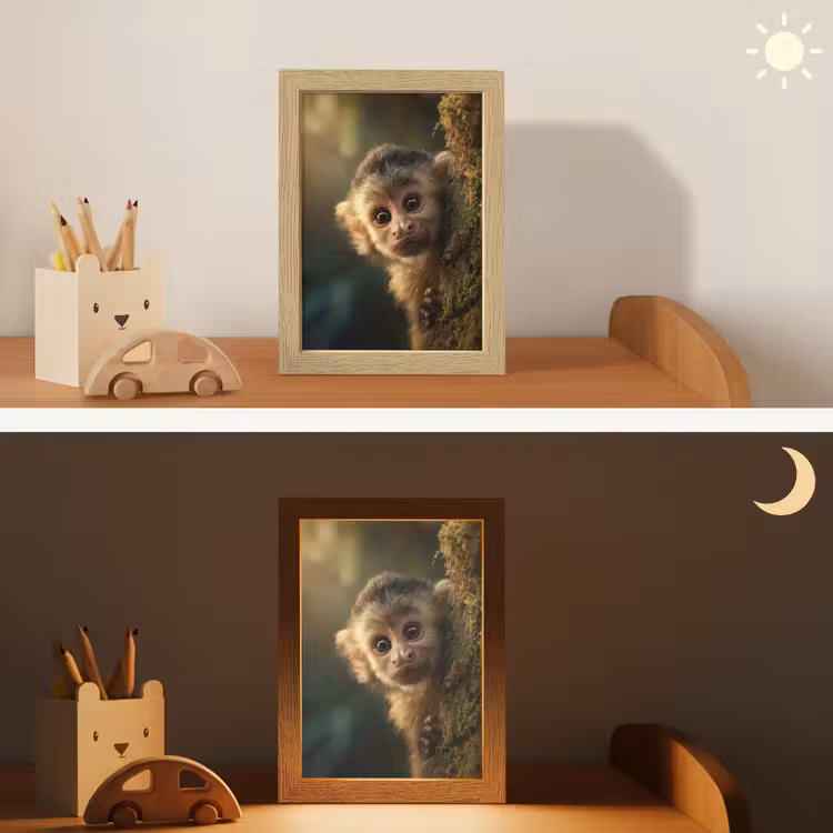 Nachtlampje - Aap - Boomstronk - Bruin — 5