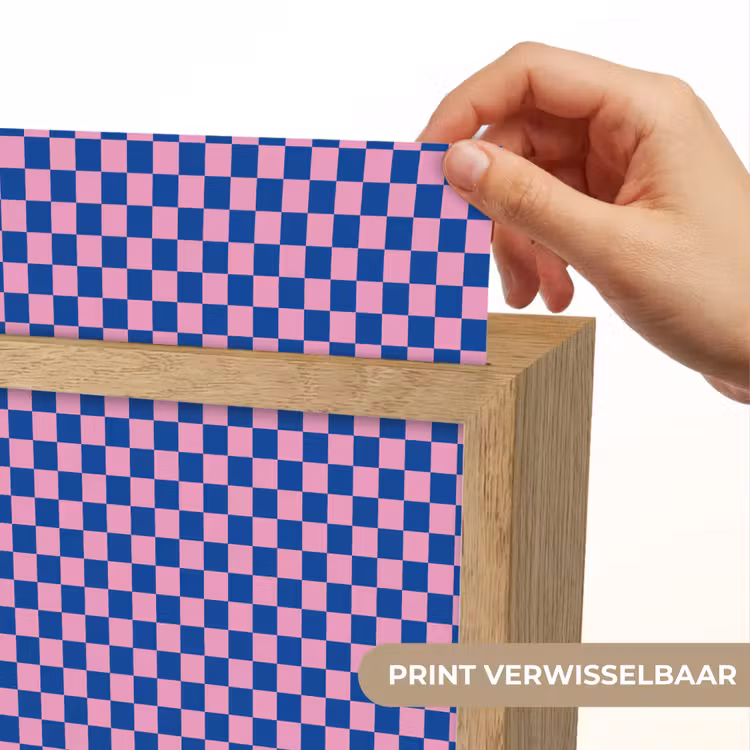 Nachtlampje - Dambord - Blauw - Patroon - Roze — 4