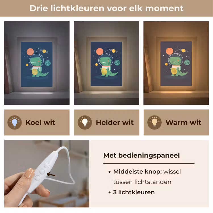 Nachtlampje - Dino - Ruimtepak - Planeten — 7