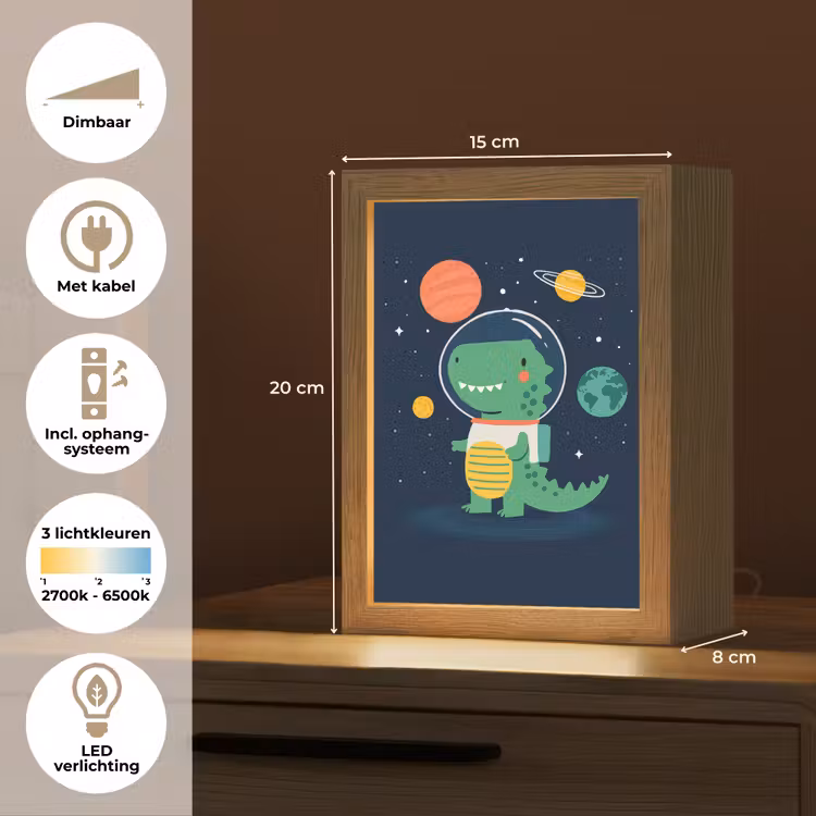 Nachtlampje - Dino - Ruimtepak - Planeten — 8