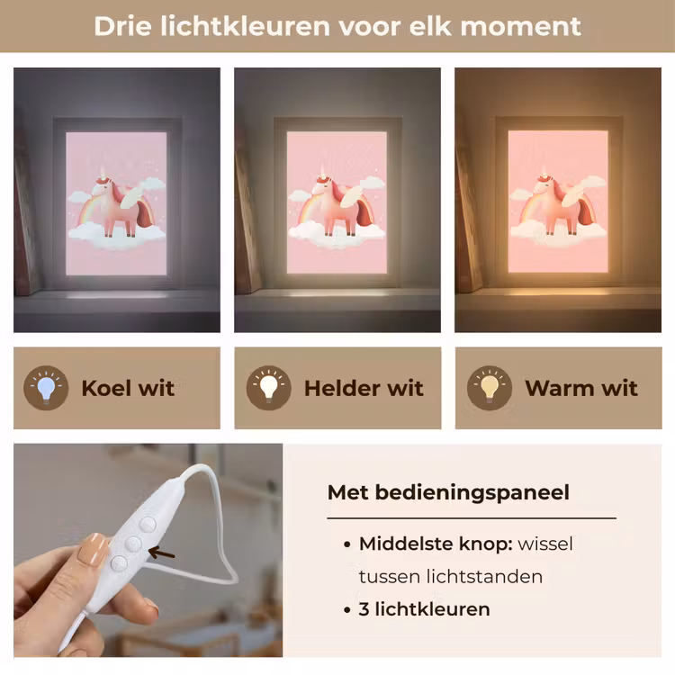 Nachtlampje - Eenhoorn - Vleugels - Roze - Regenboog — 7