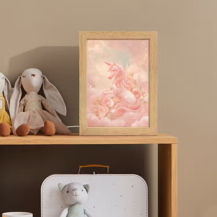Nachtlampje - Eenhoorn - Wolken - Roze — 3