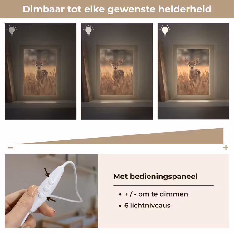Nachtlampje - Hert - Graanveld - Bruin — 6