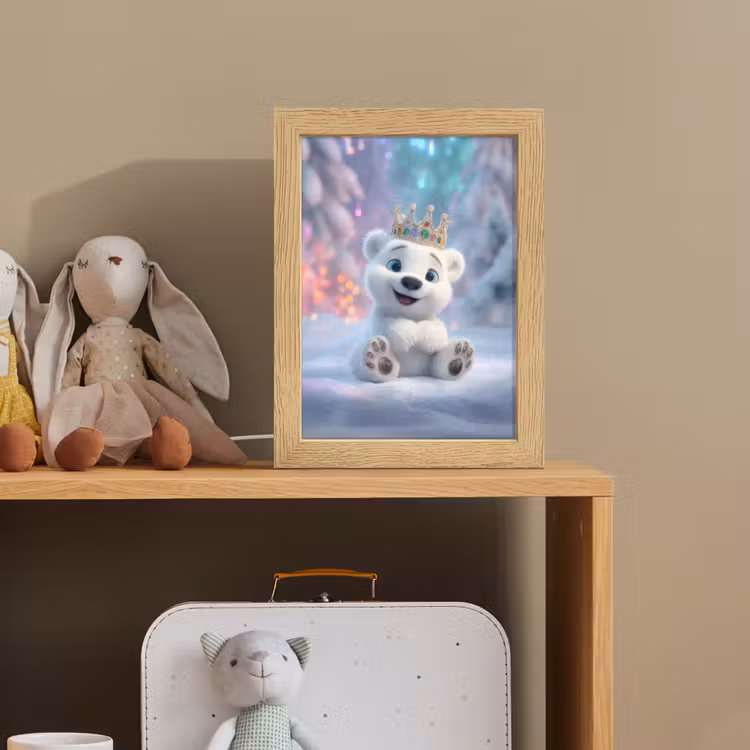 Nachtlampje - Ijsbeerwelp - Sneeuw - Lichtjes - Kroon — 3