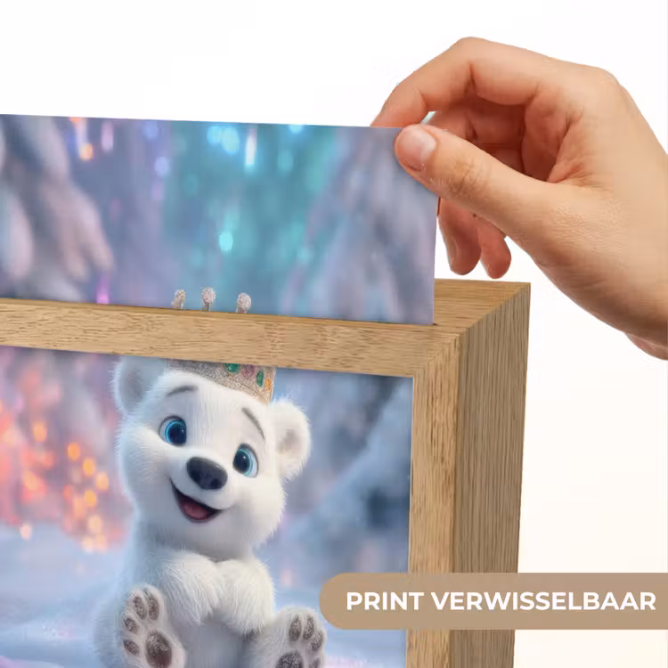 Nachtlampje - Ijsbeerwelp - Sneeuw - Lichtjes - Kroon — 4