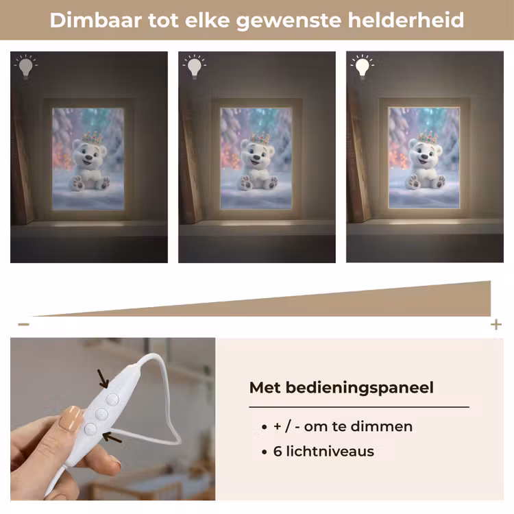Nachtlampje - Ijsbeerwelp - Sneeuw - Lichtjes - Kroon — 6
