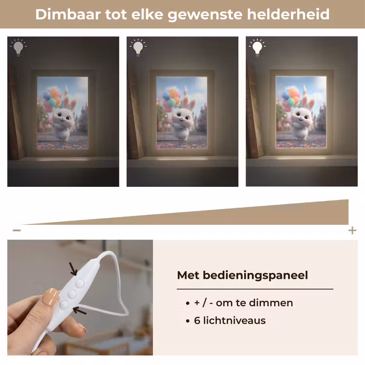 Nachtlampje - Konijn - Ballonnen - Gekleurd - Confetti — 6