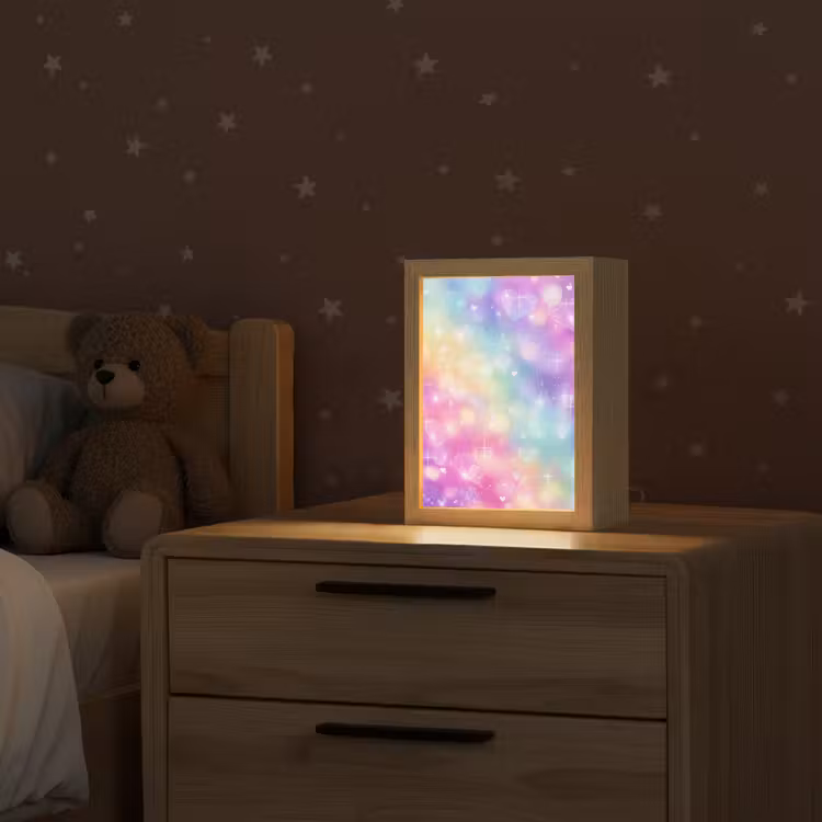 Nachtlampje - Licht - Regenboog - Hartjes — 2