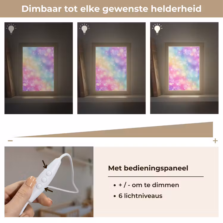 Nachtlampje - Licht - Regenboog - Hartjes — 6