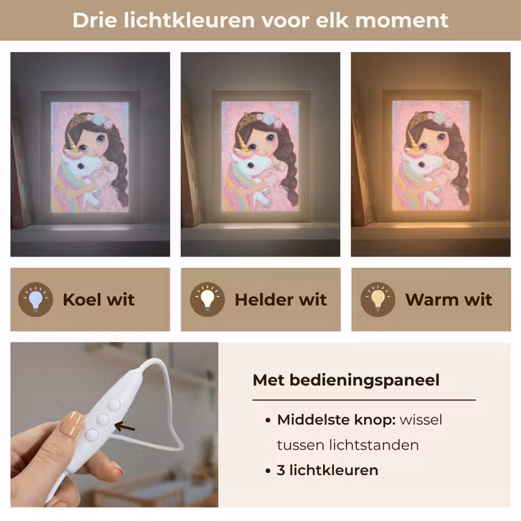 Nachtlampje - Meisje - Eenhoorn - Glitter — 7