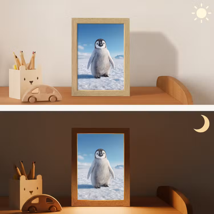 Nachtlampje - Pinguïn - Sneeuw - Landschap - Wit — 5