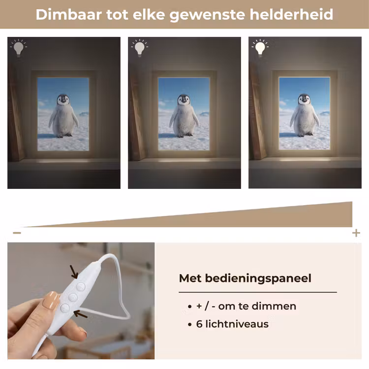 Nachtlampje - Pinguïn - Sneeuw - Landschap - Wit — 6