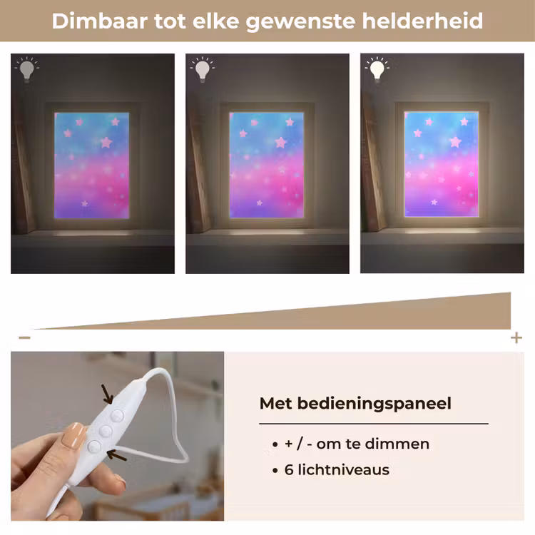 Nachtlampje - Sterren - Roze - Blauw — 6