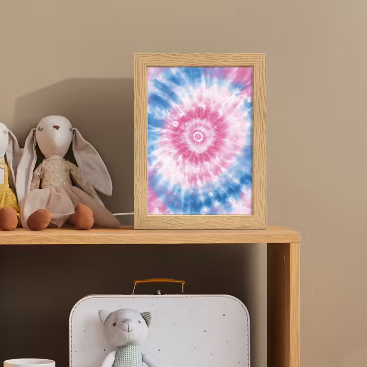 Nachtlampje - Tie-dye - Roze - Patroon — 3