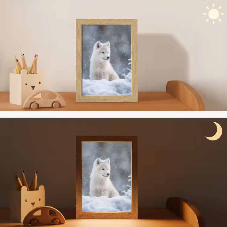 Nachtlampje - Wolf - Pup - Sneeuw — 5
