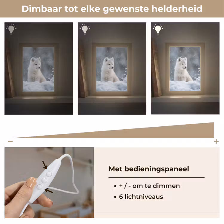 Nachtlampje - Wolf - Pup - Sneeuw — 6