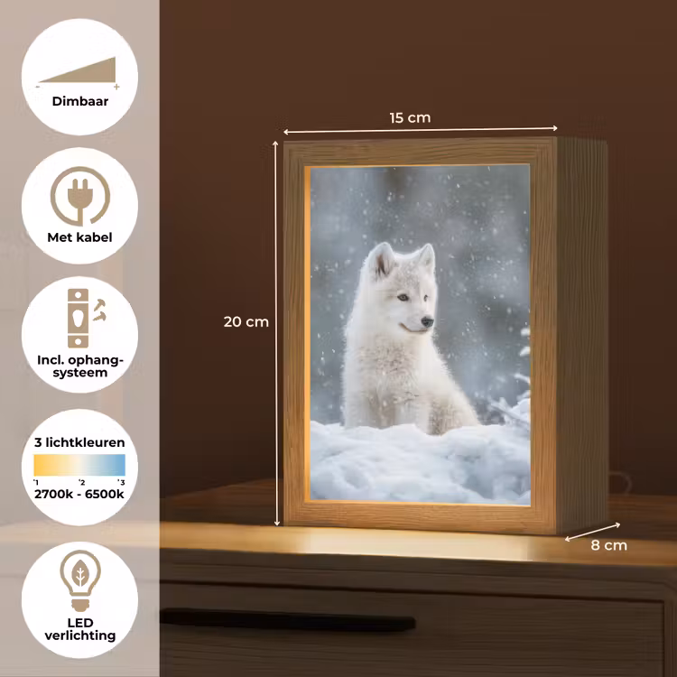 Nachtlampje - Wolf - Pup - Sneeuw — 8