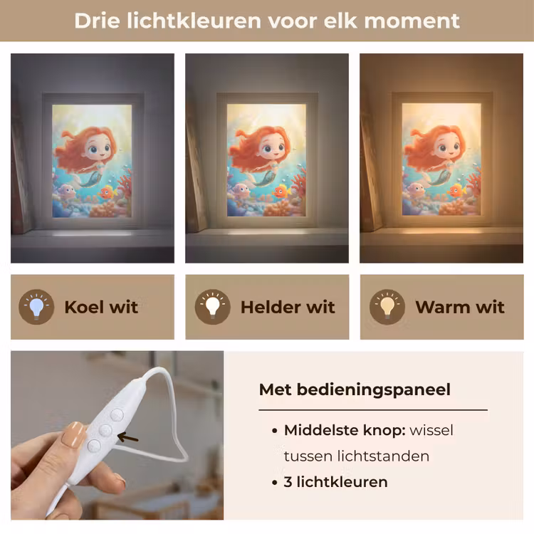 Nachtlampje - Zeemeermin - Water - Vissen - Rood — 7