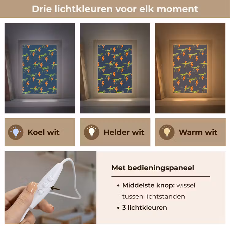 Nachtlampje - Bliksemschichten - Oranje - Dinosaurussen — 7