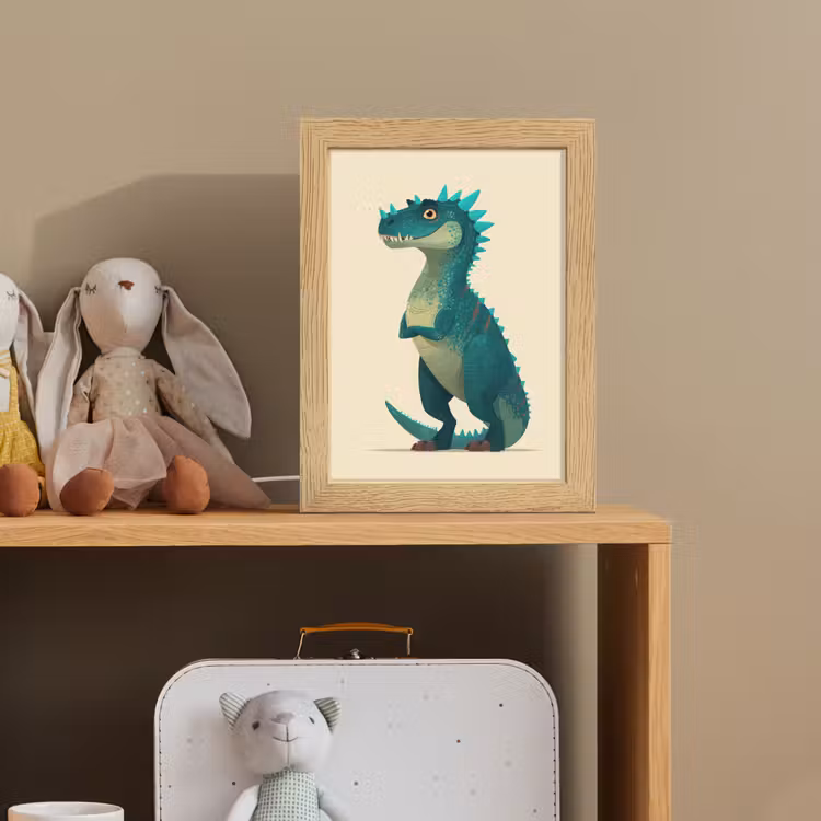 Nachtlampje - Dinosaurus - Turquoise - Stekels — 3