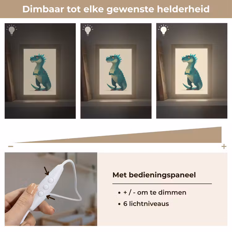 Nachtlampje - Dinosaurus - Turquoise - Stekels — 6