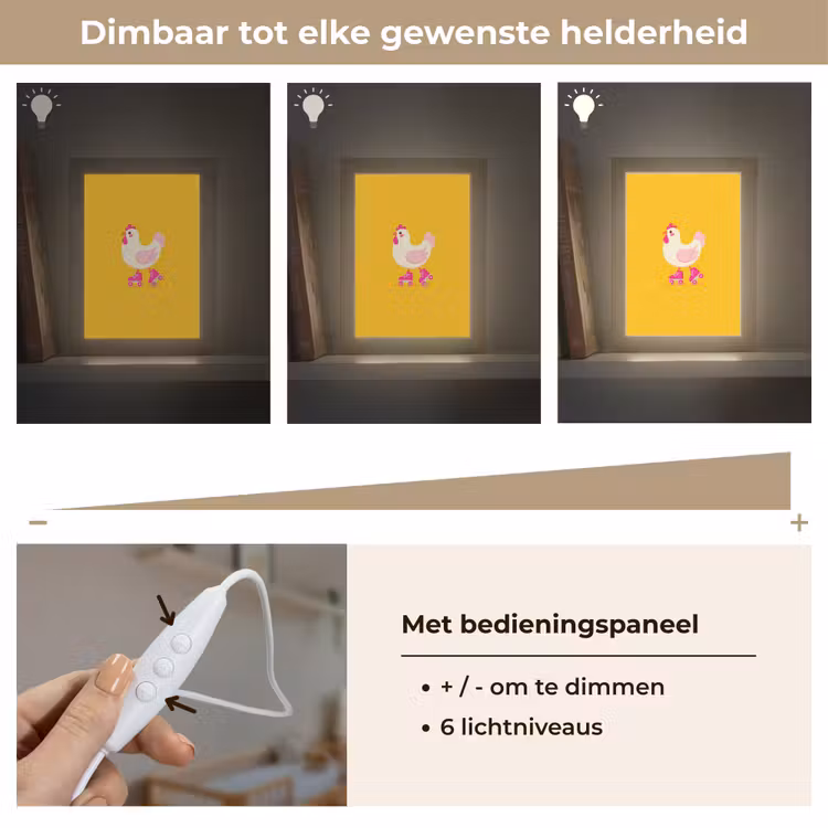 Nachtlampje - Kip - Rolschaatsen - Geel — 6