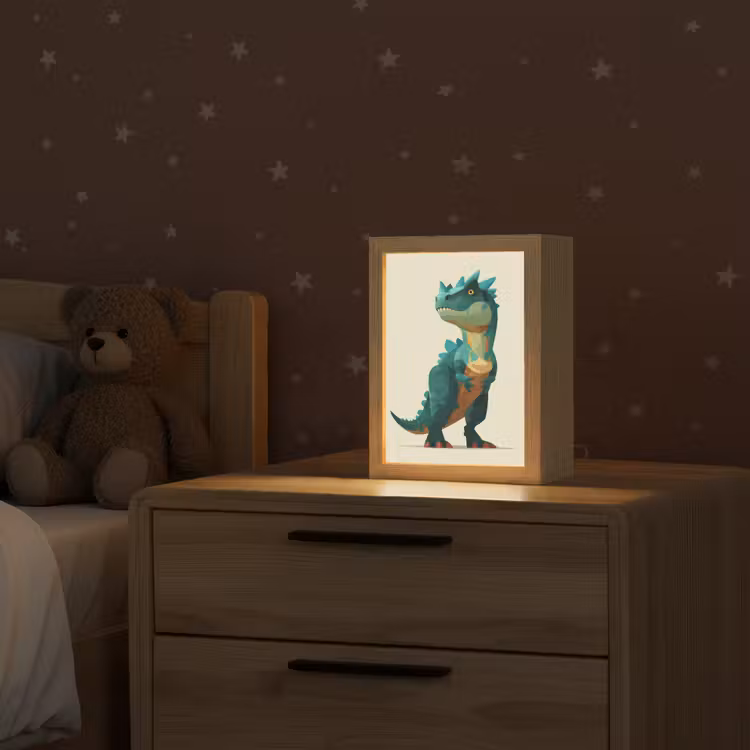 Nachtlampje - Stekels - Dino - Blauw - Gespierd — 2