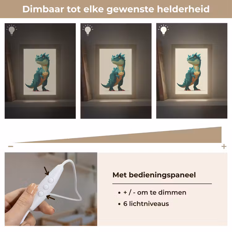Nachtlampje - Stekels - Dino - Blauw - Gespierd — 6